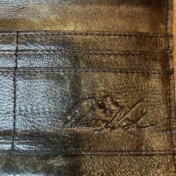 Patricia Nash CAUCHY Wallet Italian Tooled Turquoise Leather - Picture 3 of 10